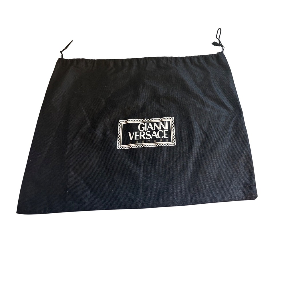 Gianni Versace Couture Black Drawstring Dust Bag Logo Storage Accessory 19x15